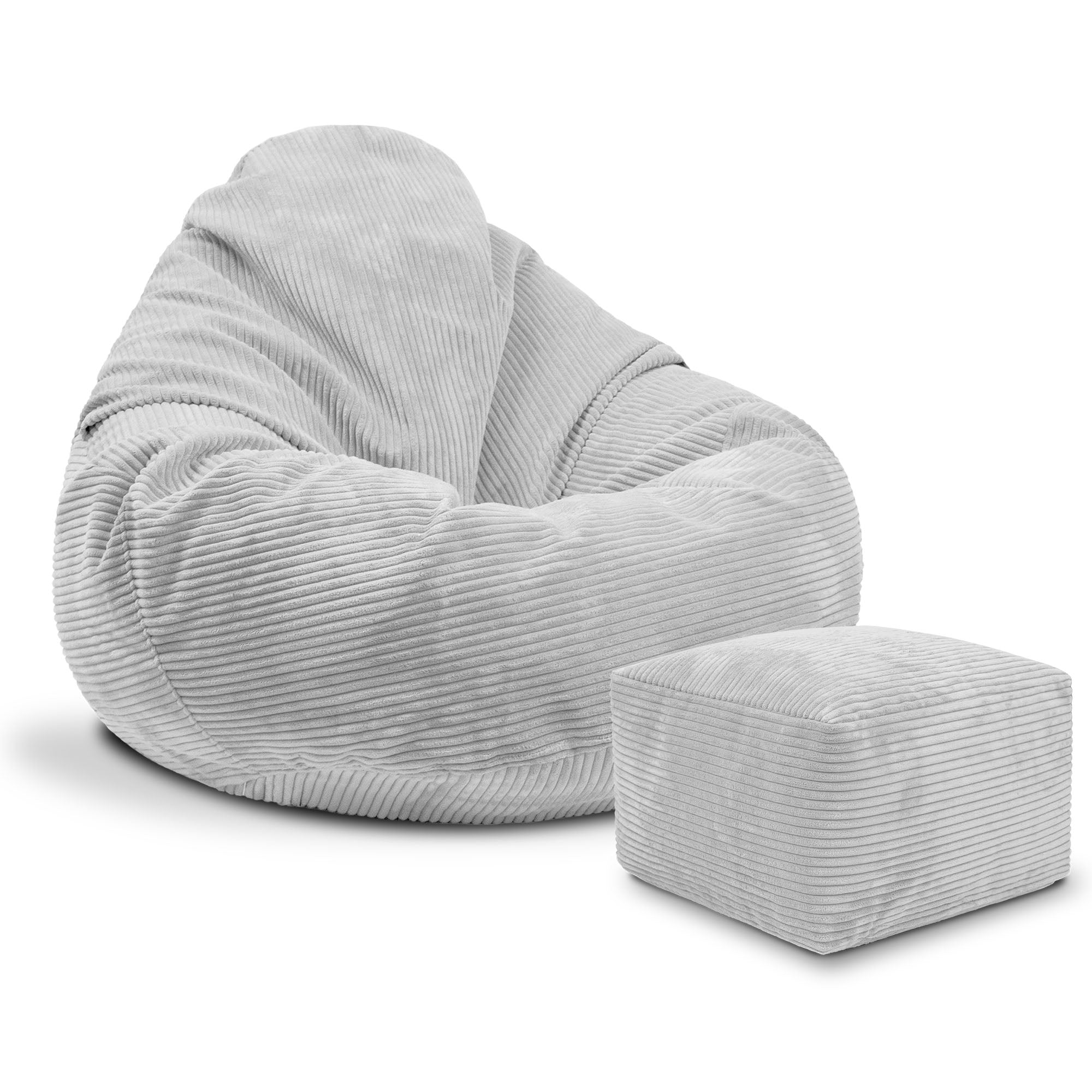 Puf Paradise z Podnóżkiem Cool Gray-M