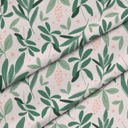 Olive Leaves on Pink-Oxford