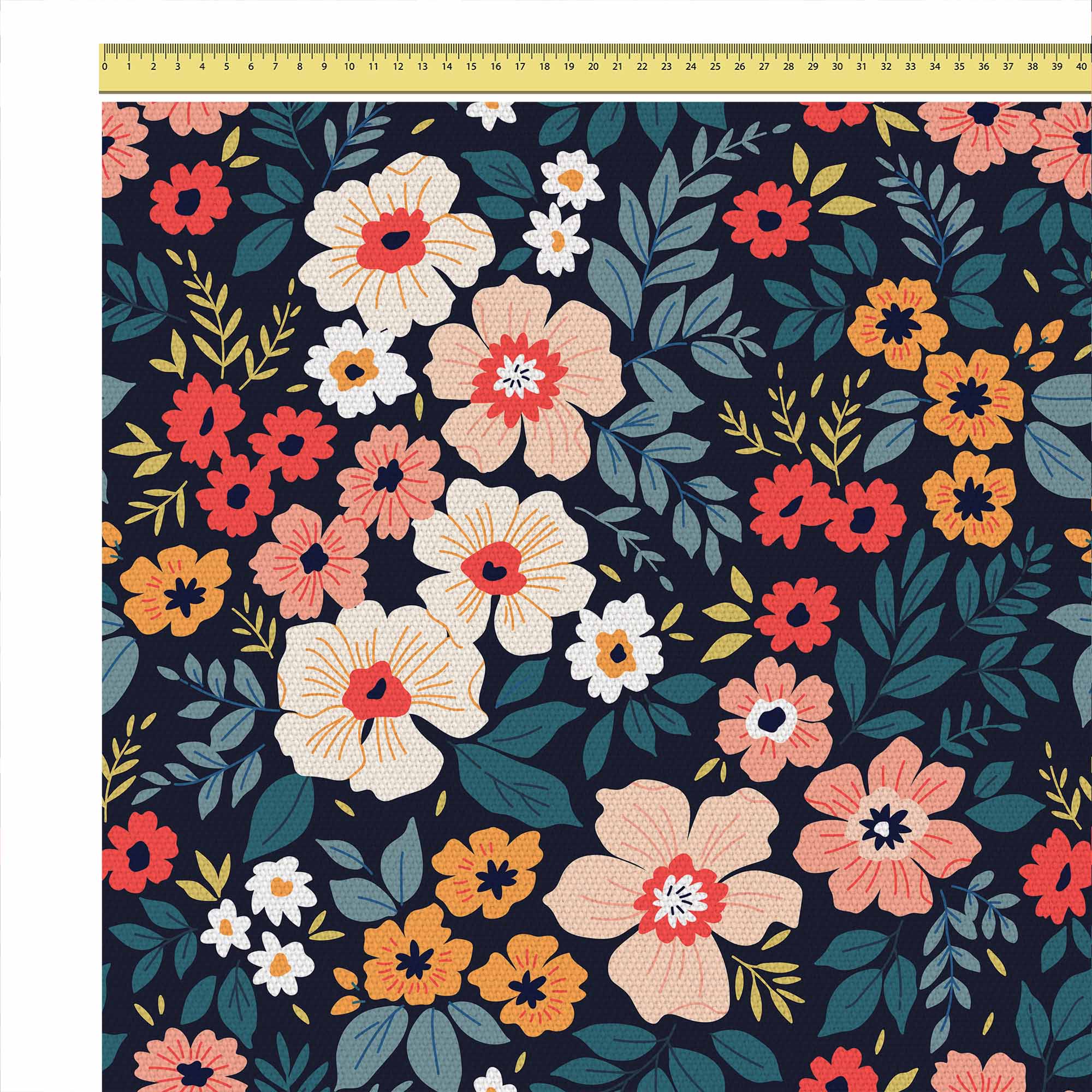 Colorful Flowers-Tkanina Obrusowa