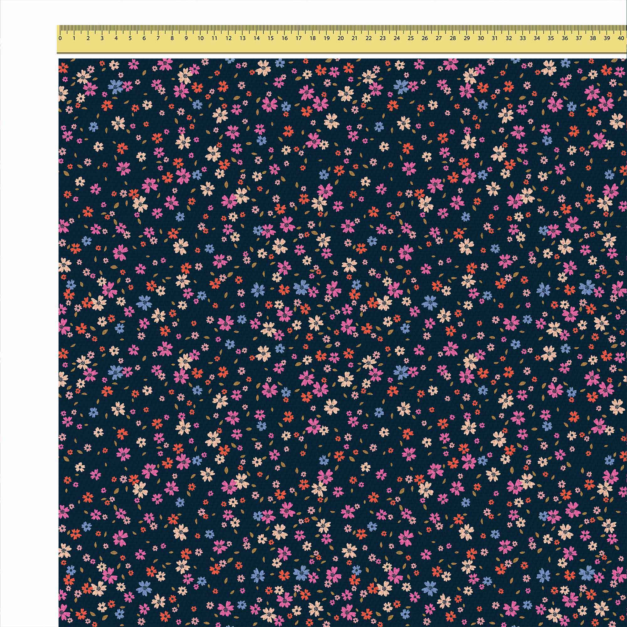 Ditsy Floral-Mikrofibra Płaska