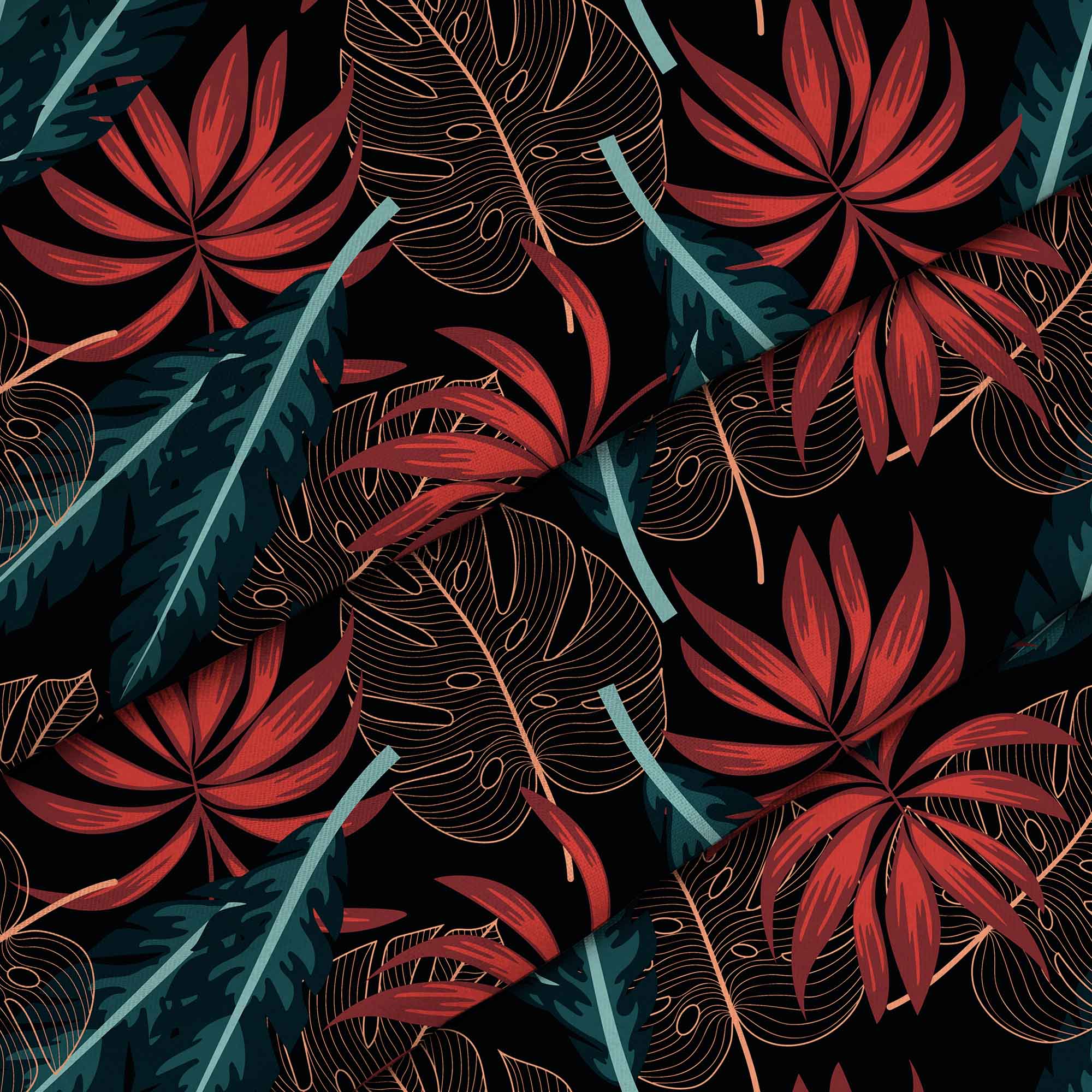 Exotic Leaves on Dark-Panama
