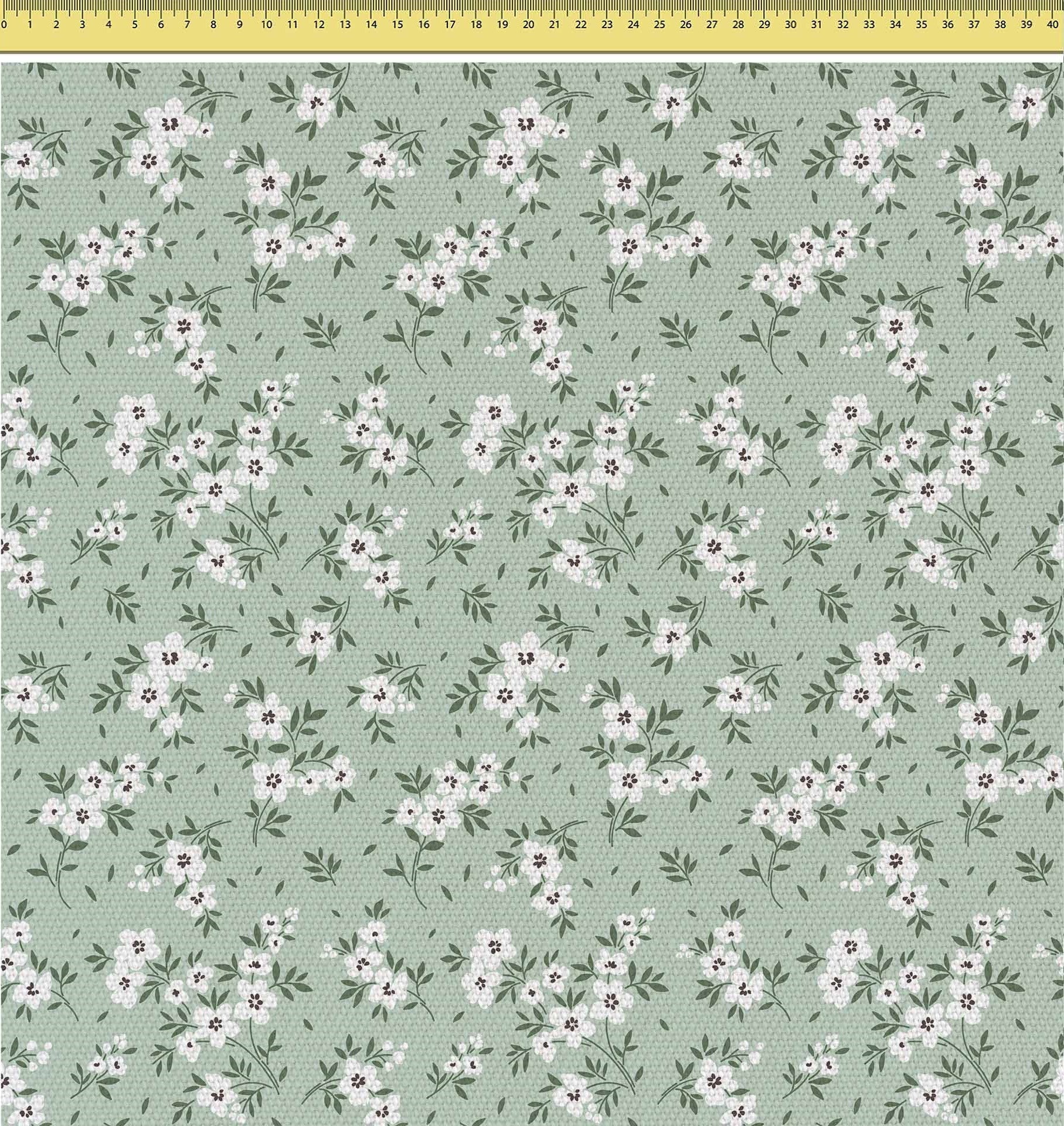 Tiny White Flowers Meadow-Velvet