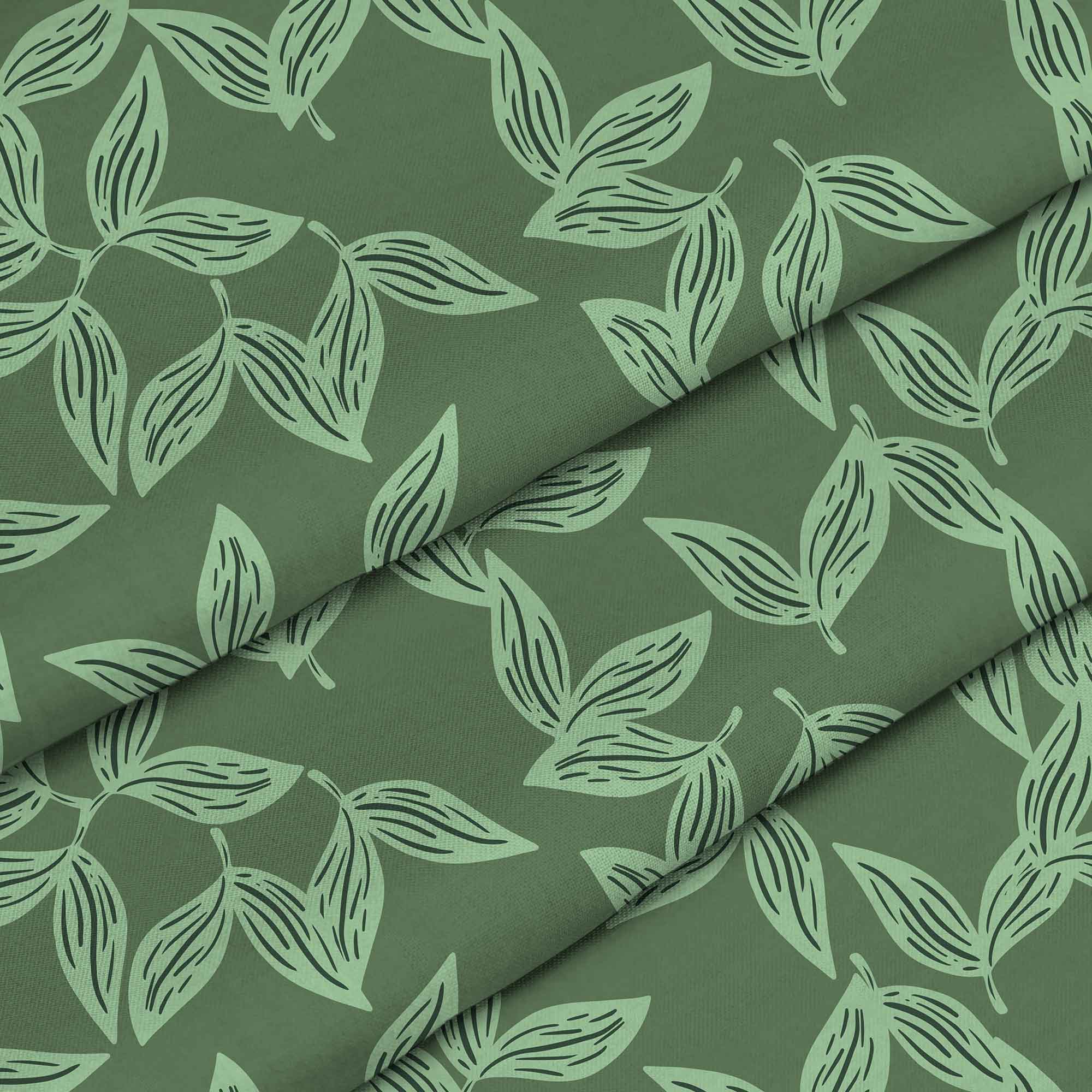 Herbal Leaves Pattern-Tablecloth Fabric