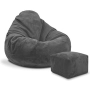 Puf Paradise z Podnóżkiem Granite Gray-S