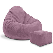 Puf Paradise z Podnóżkiem Plum Smoothie-M