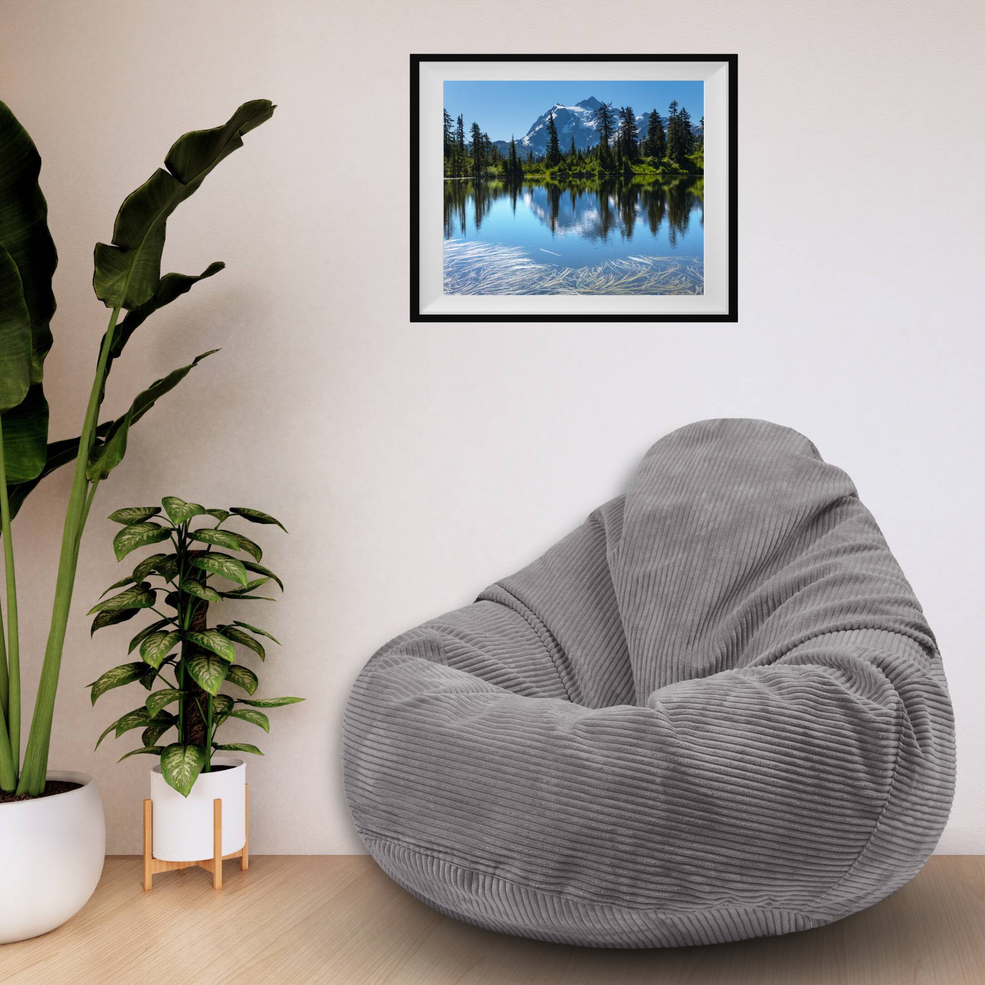 Puf Paradise z Podnóżkiem Frost Gray