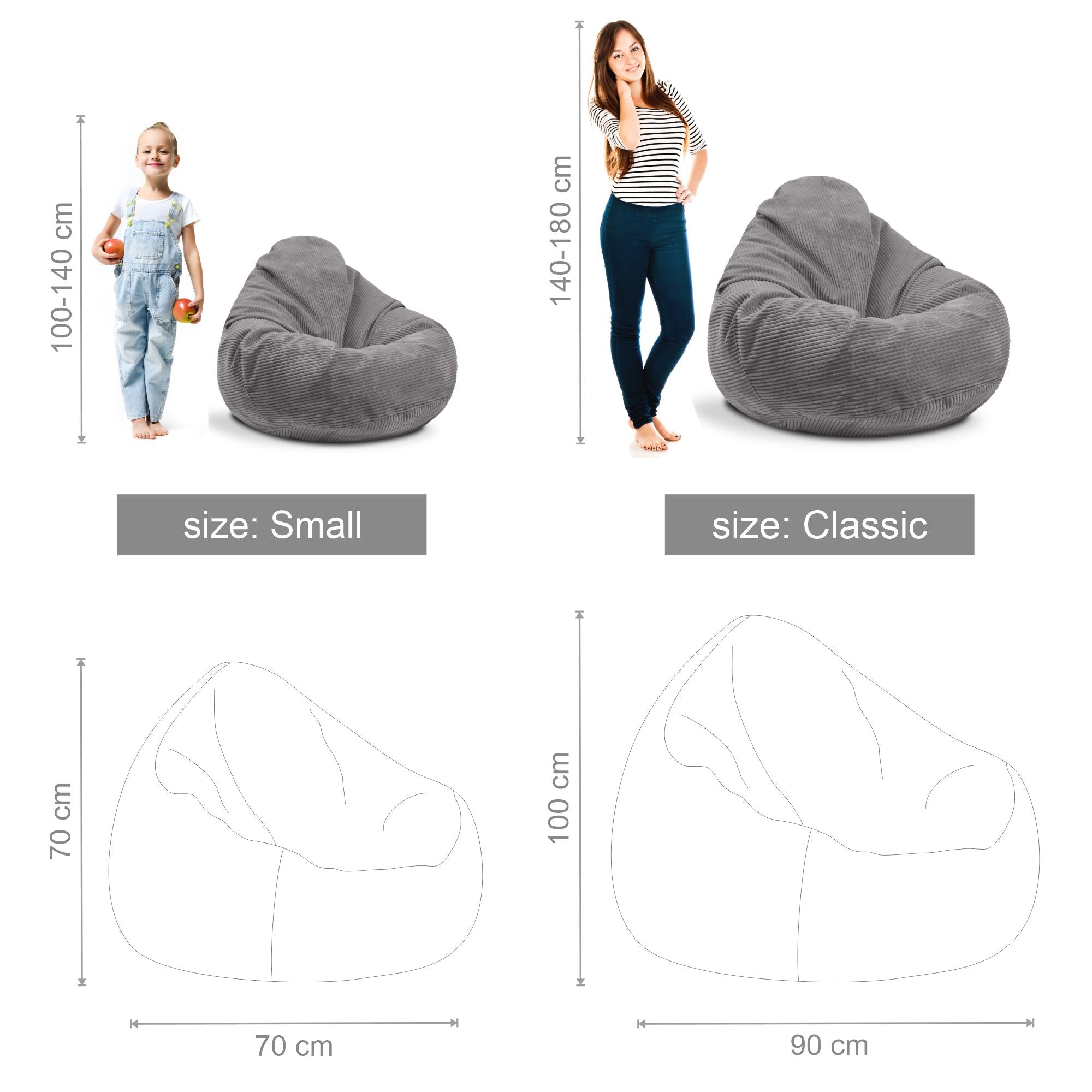 Puf Paradise z Podnóżkiem Frost Gray