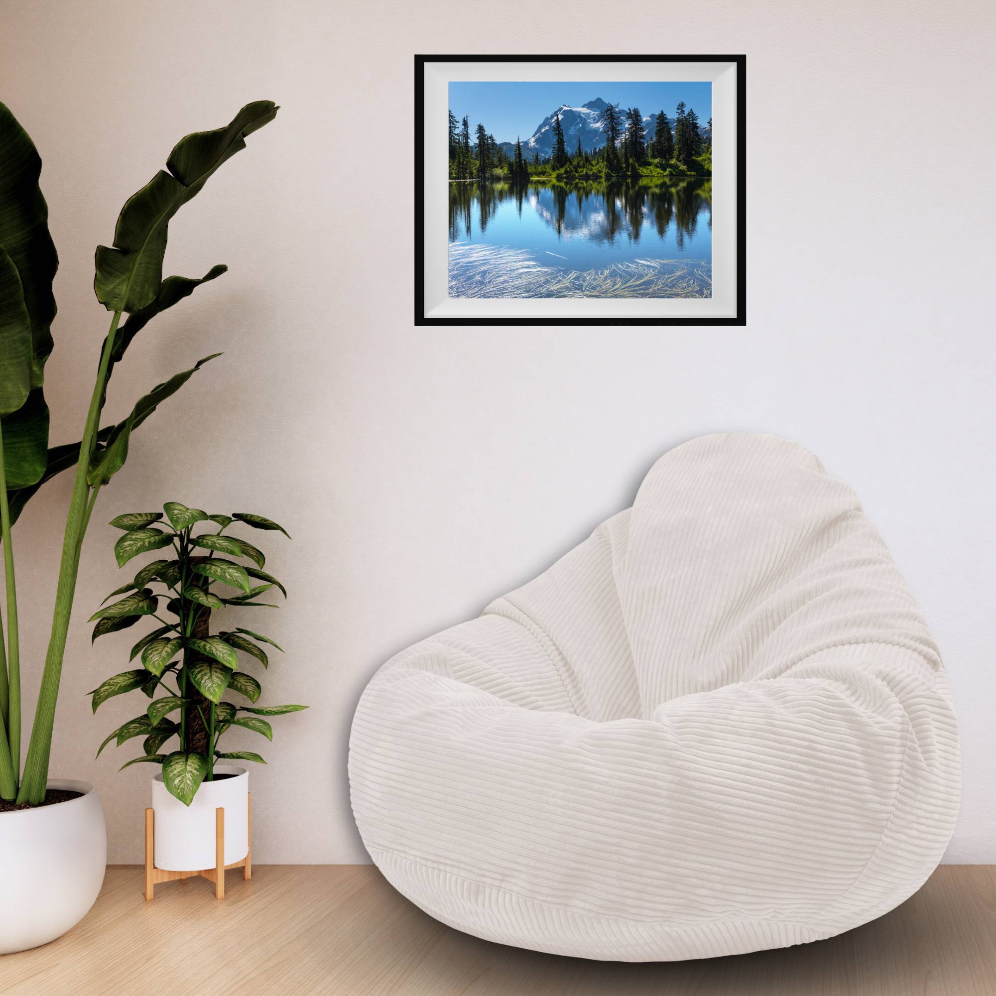 Puf Paradise z Podnóżkiem White Dove-M