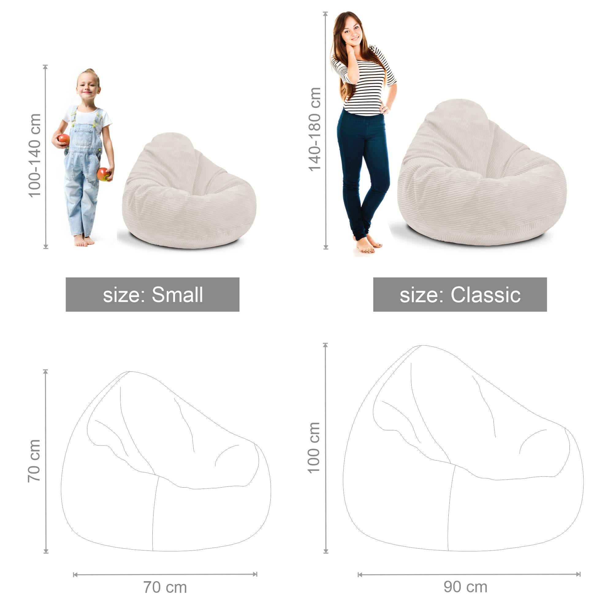 Puf Paradise z Podnóżkiem White Dove-M