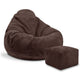 Puf Paradise z Podnóżkiem Dark Chocolate-S