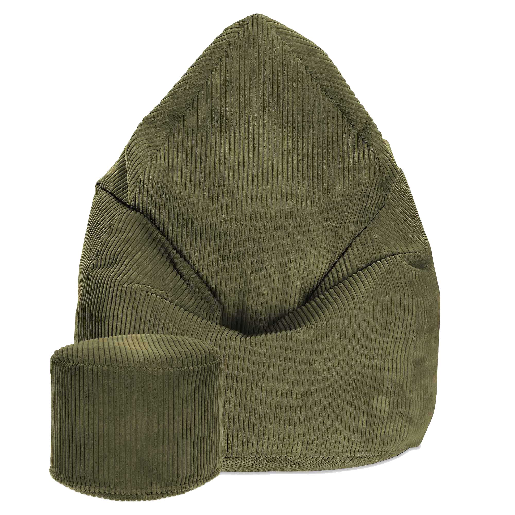Puf okrągły podnóżek Lincoln Dark Olive