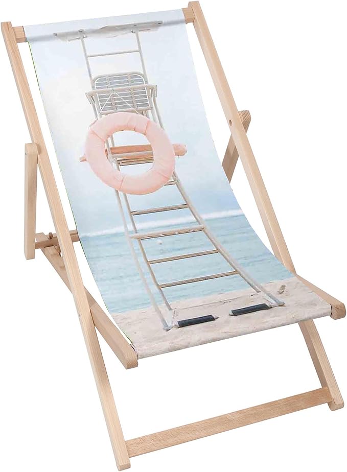Leżak drewniany Vintage Lifeguard