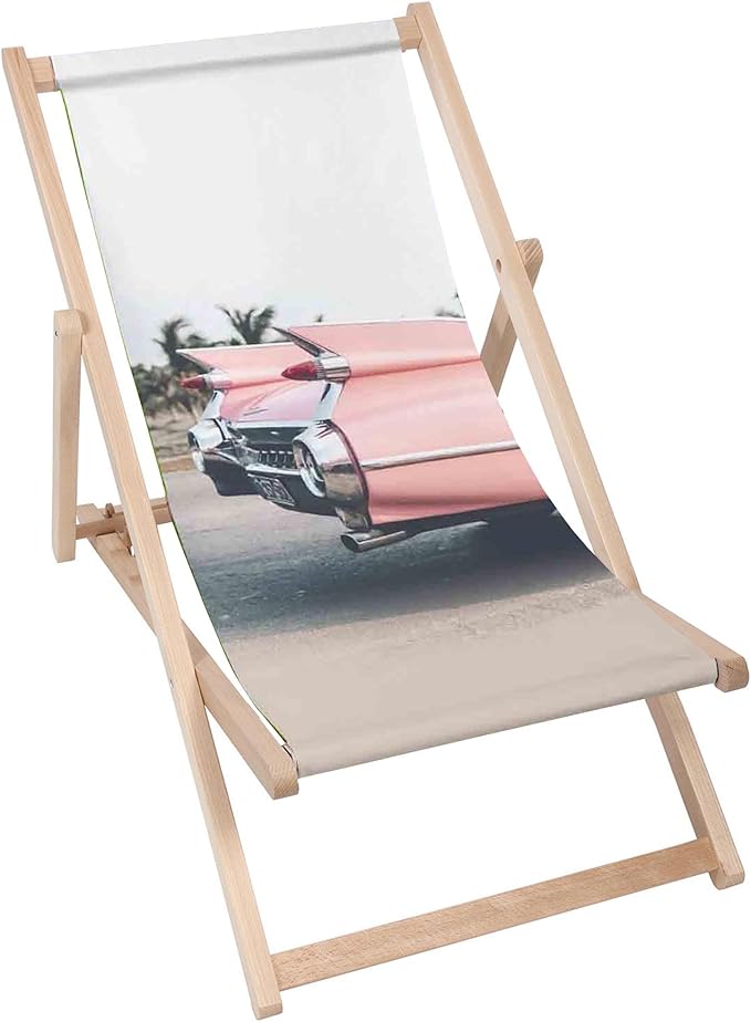 Leżak drewniany Summer Pink Car