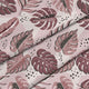 Pink Exotic Leaves-Mikrofibra Płaska