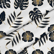 Black and Gold Leaves-Velvet