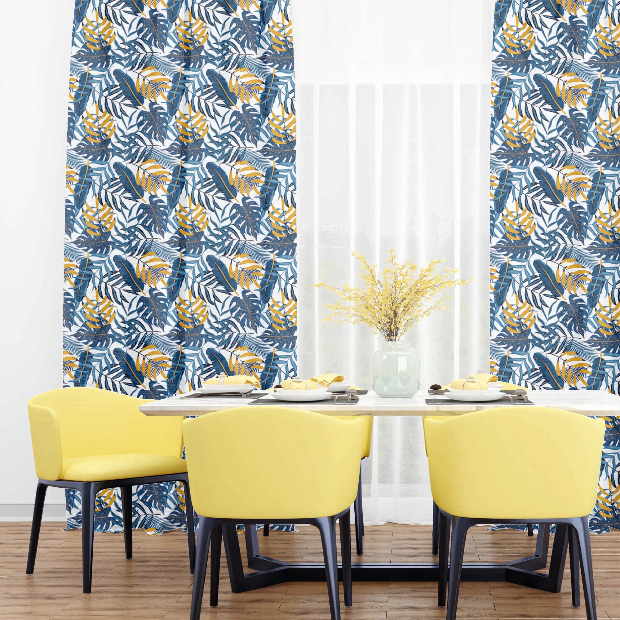 Blue Gold Leaves