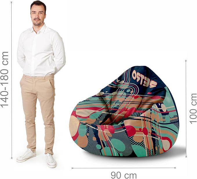 Puf Paradise z Podnóżkiem Retro Men's-Velvet
