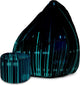 Puf Pearshape z podnóżkiem Binary Code