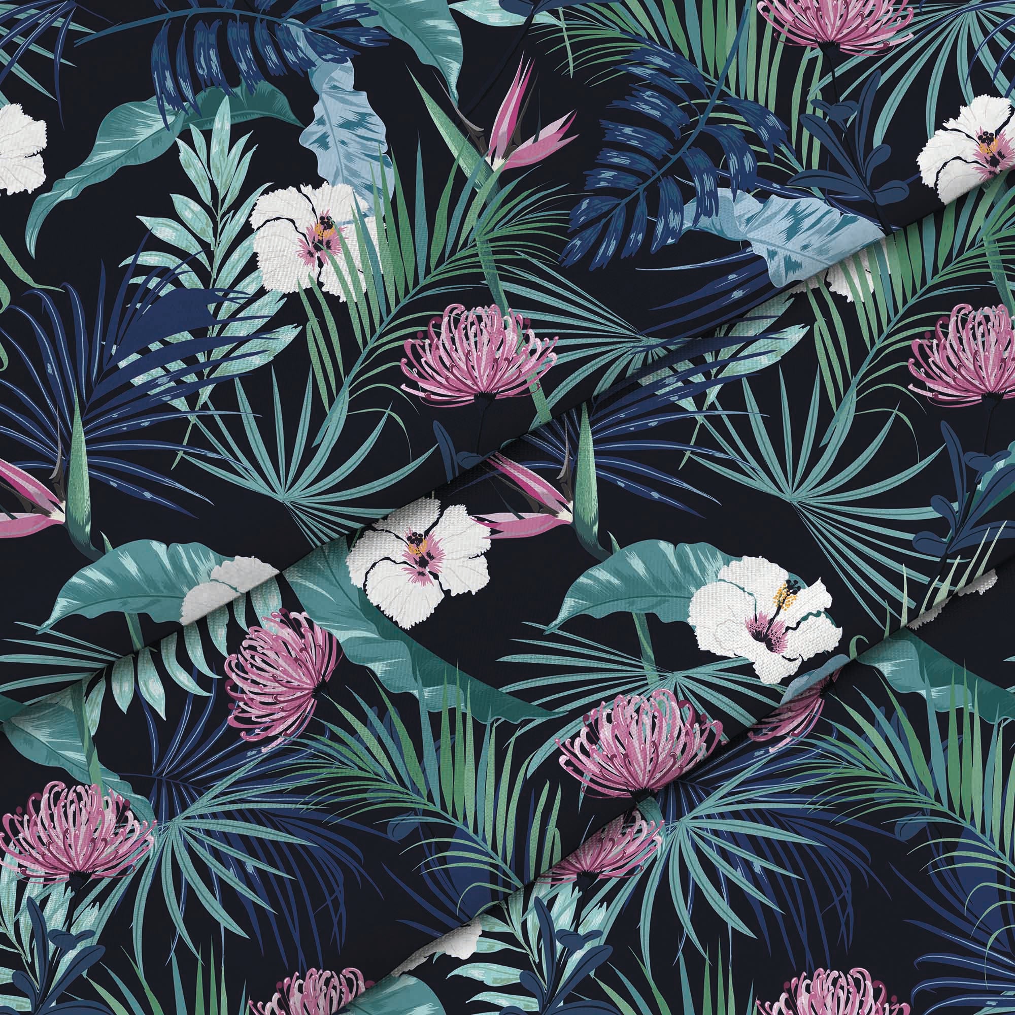 Tropical Plants-Mikrofibra Płaska