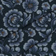 Dark Blue Flowers-Panama