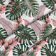 Tropical Pink and Green Leaves-Lincoln