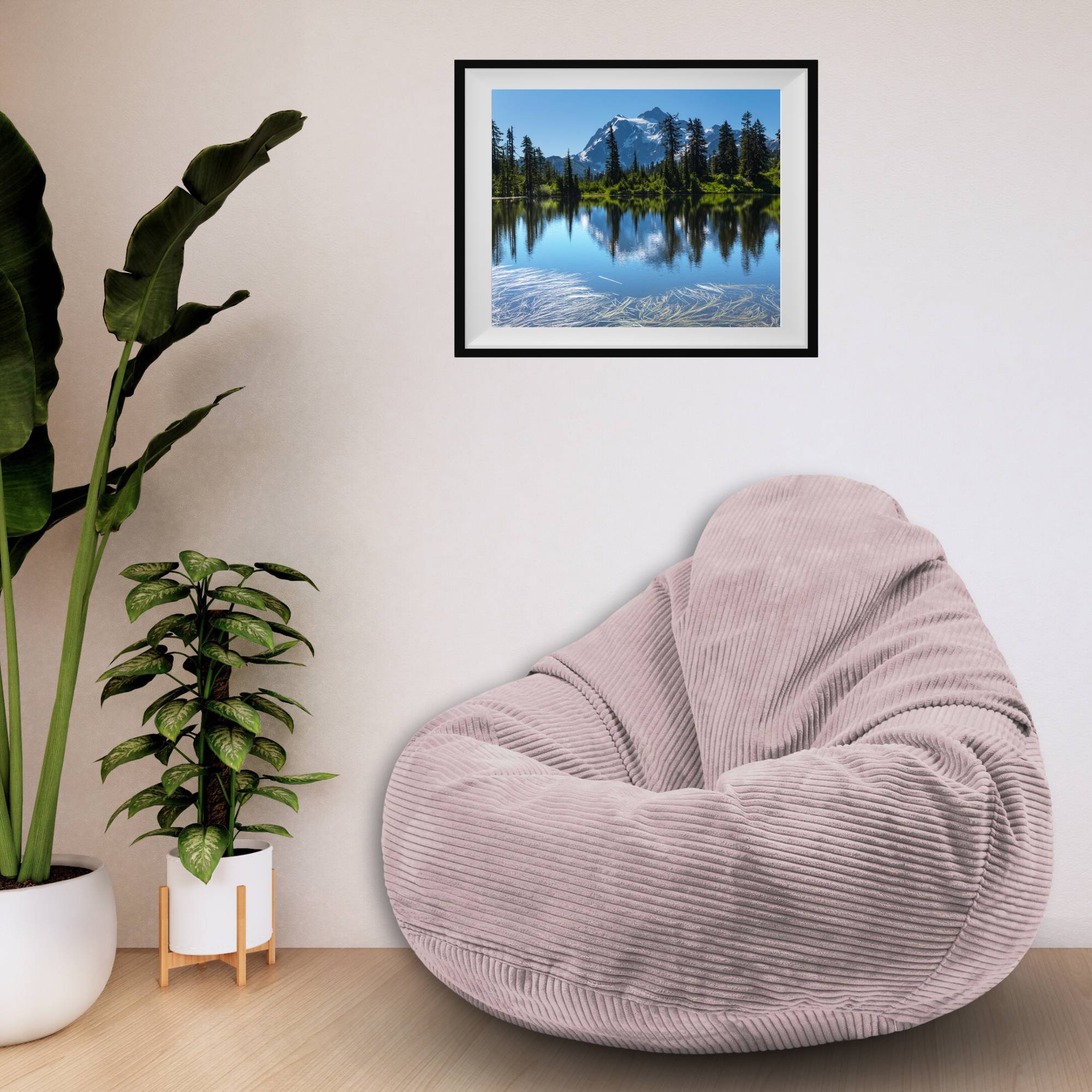 Puf Paradise z Podnóżkiem Silver Pink