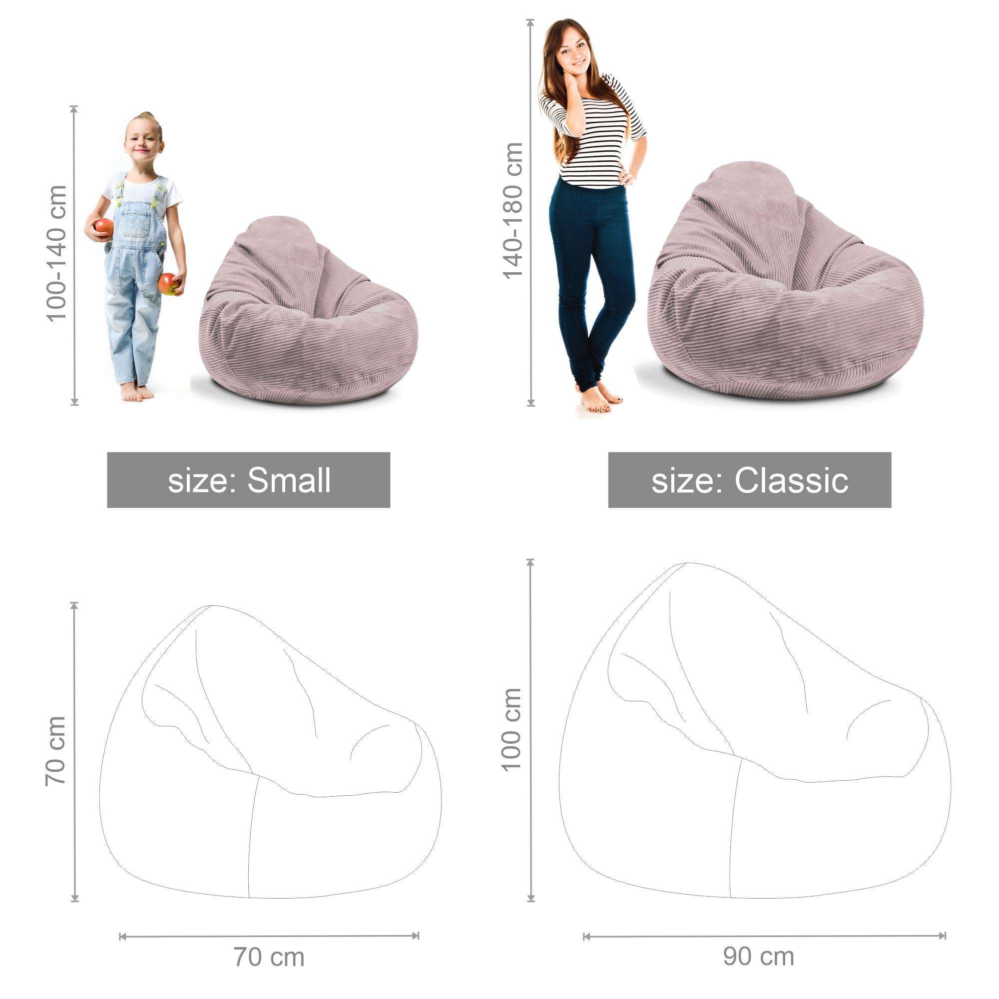 Puf Paradise z Podnóżkiem Silver Pink