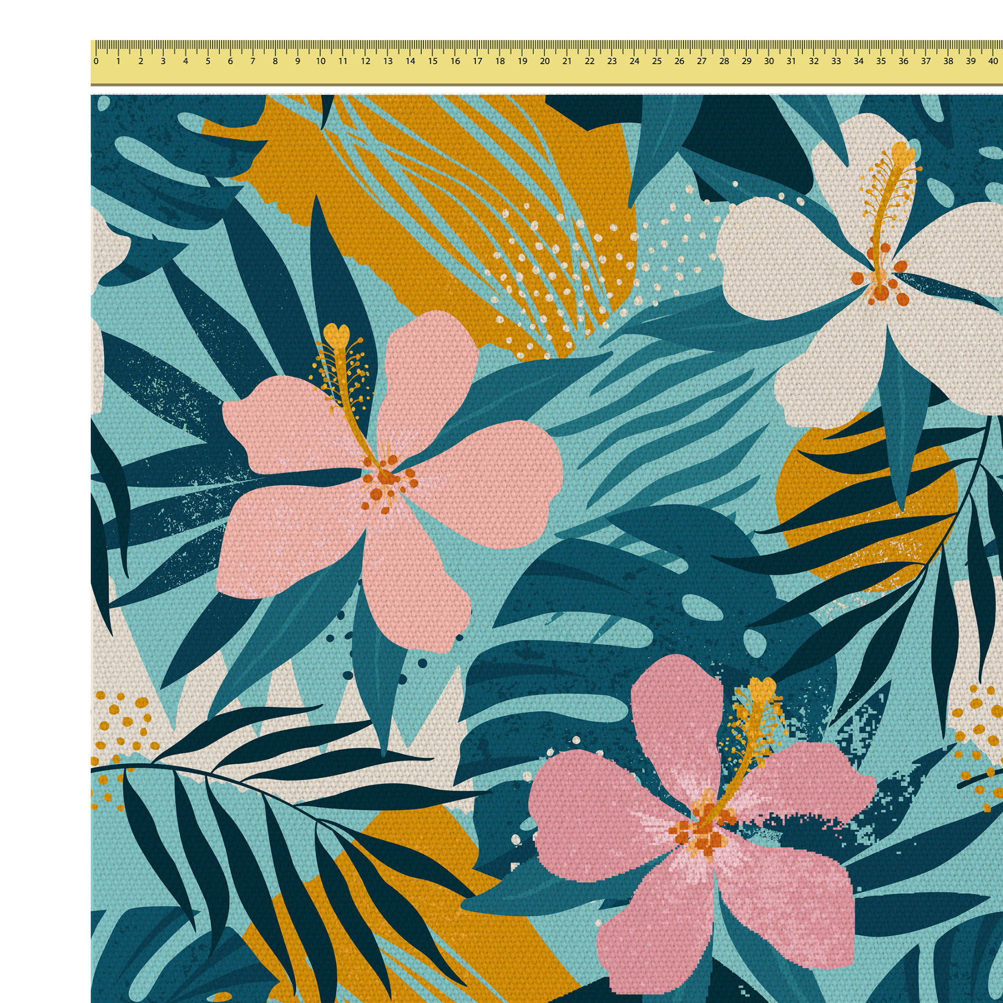 Tropical Palm Flowers-Flat Microfiber