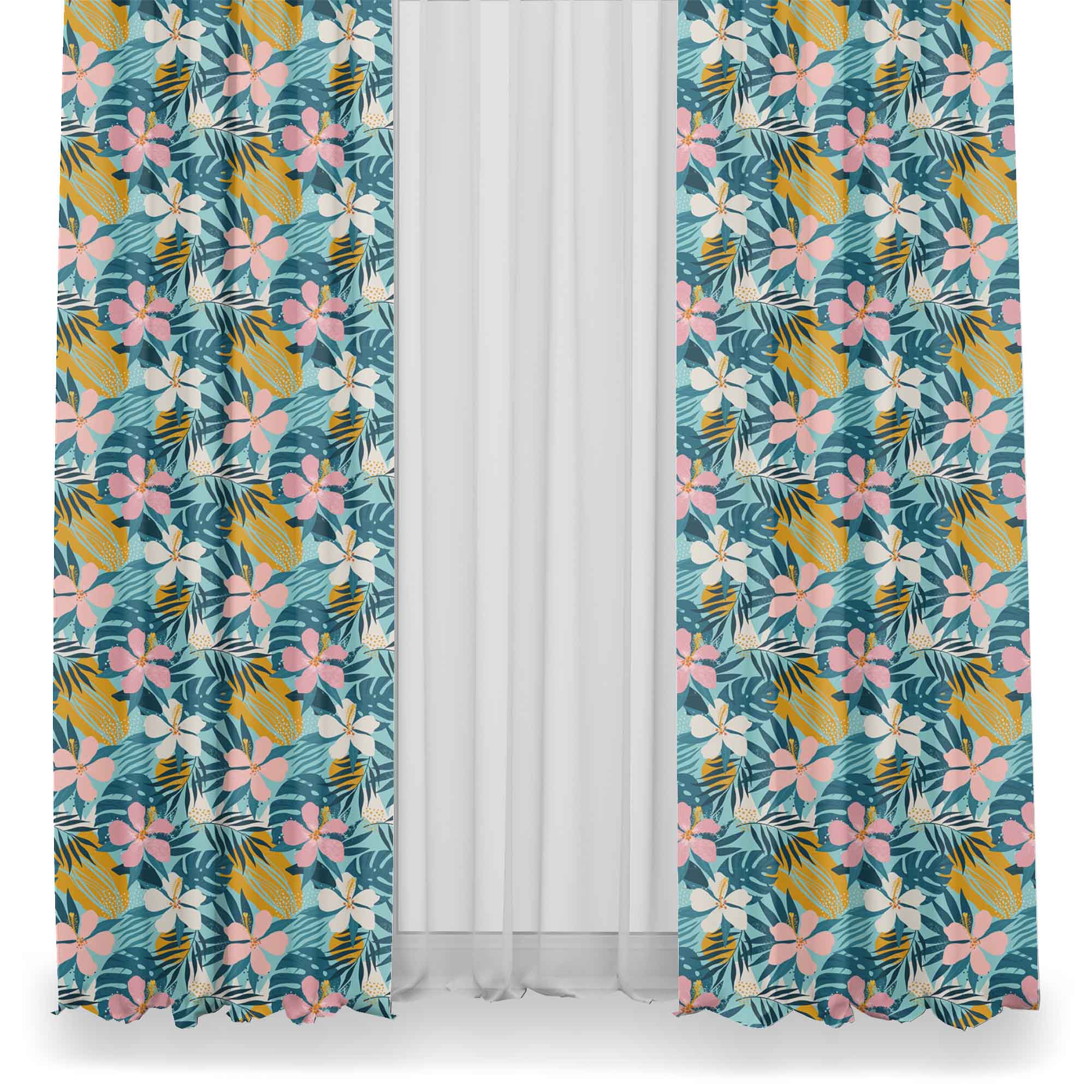 Tropical Palm Flowers-Flat Microfiber