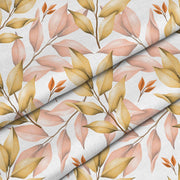 Autumn Gold Leaves-Mikrofibra Płaska