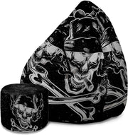 Pearshape Pouf with Footrest Smokey Man