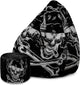 Pearshape Pouf with Footrest Smokey Man-Velvet