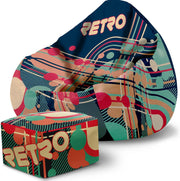Puf Paradise z Podnóżkiem Retro Men's-Oxford