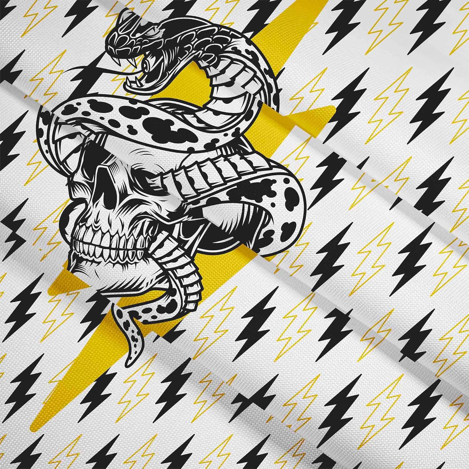 Puf Pearshape z podnóżkiem Snake Skull Lightning-Oxford