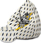 Puf Pearshape z podnóżkiem Snake Skull Lightning