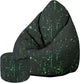Puf Pearshape z podnóżkiem Cyberpunk-Velvet