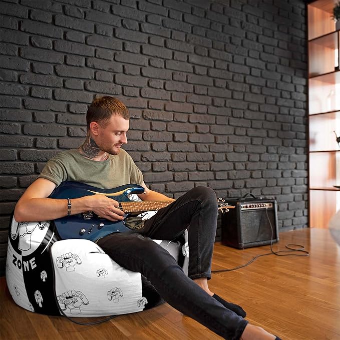 Pearshape Pouf with Footrest Game Space