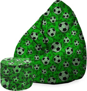 Puf Pearshape z podnóżkiem Soccer-Oxford