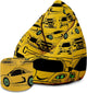 Puf Pearshape z podnóżkiem Yellow Car