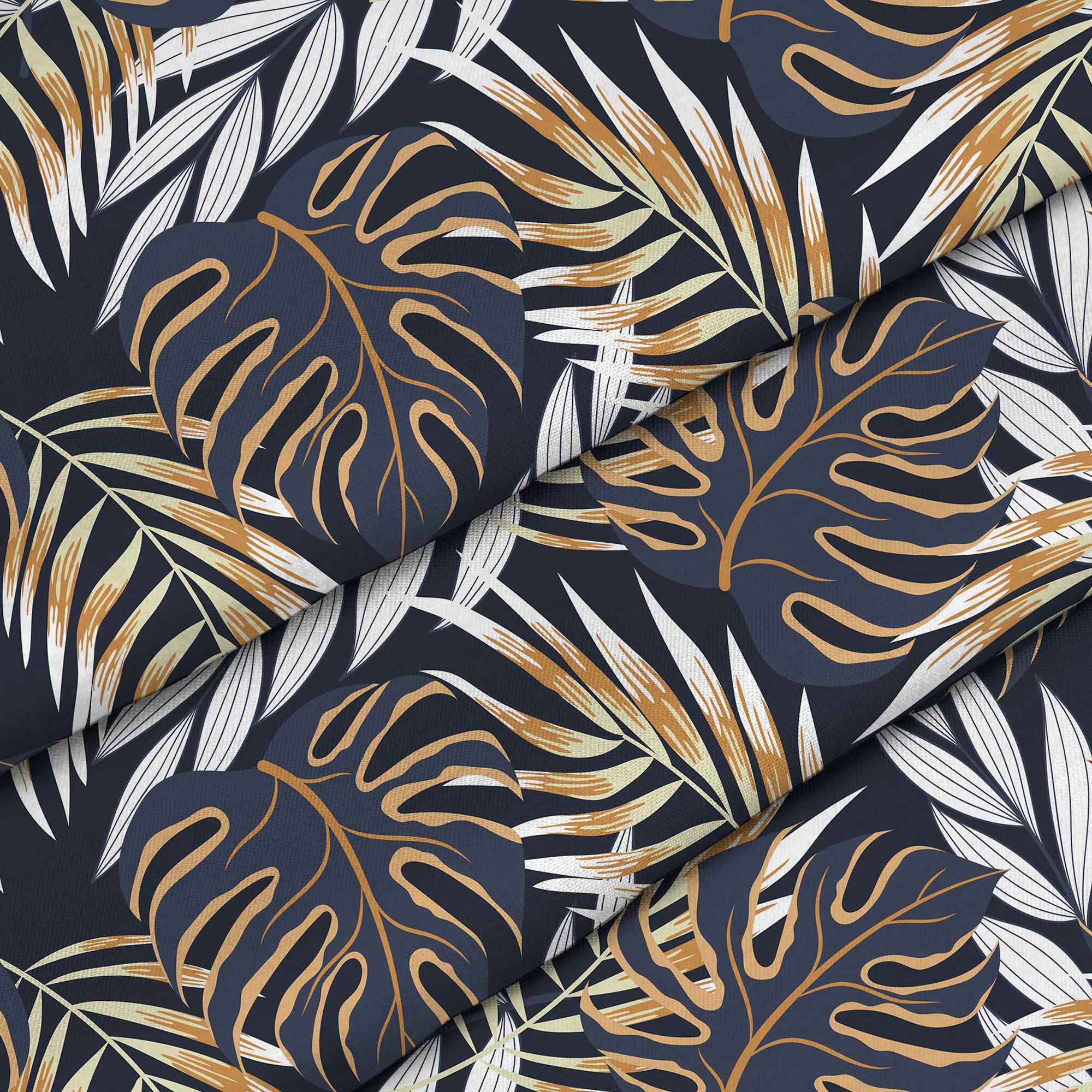 Golden Leaves-Tablecloth Fabric