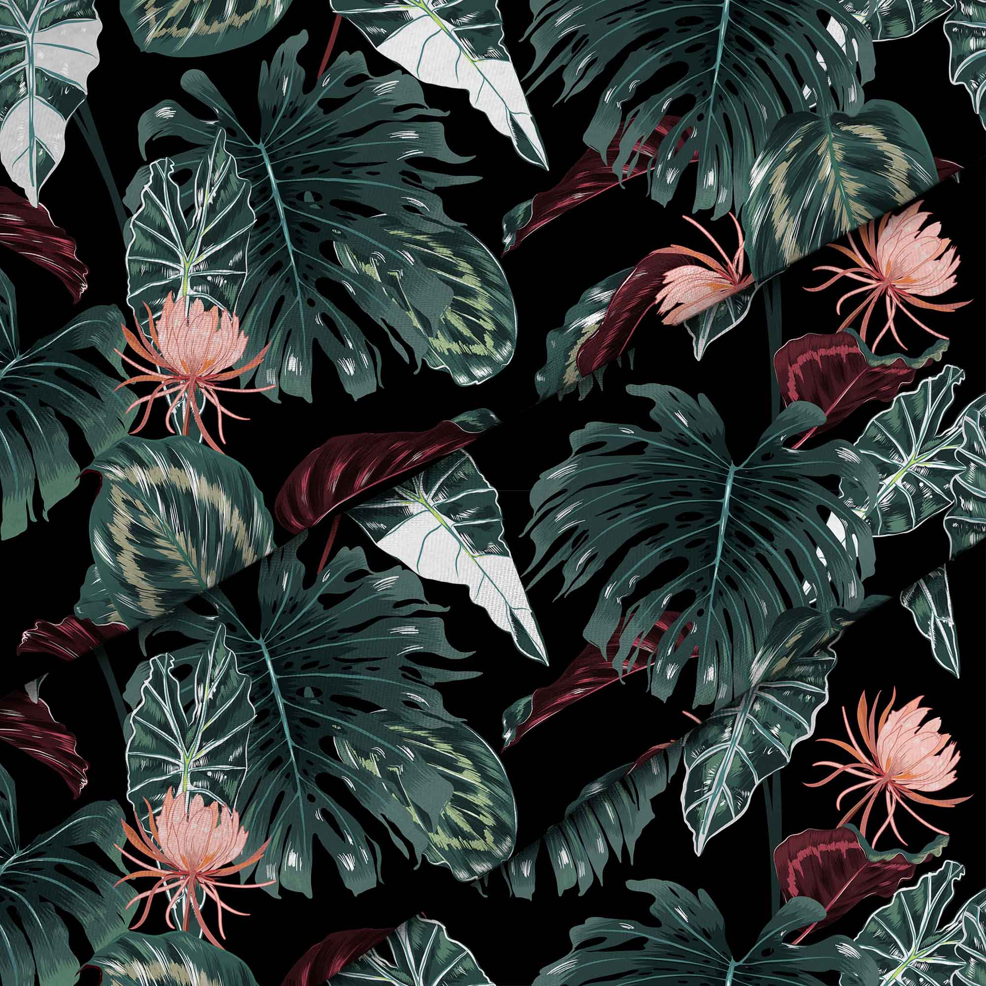 Rote Tropische Alocasia-Lincoln
