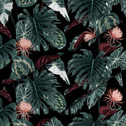 Rote Tropische Alocasia-Samt