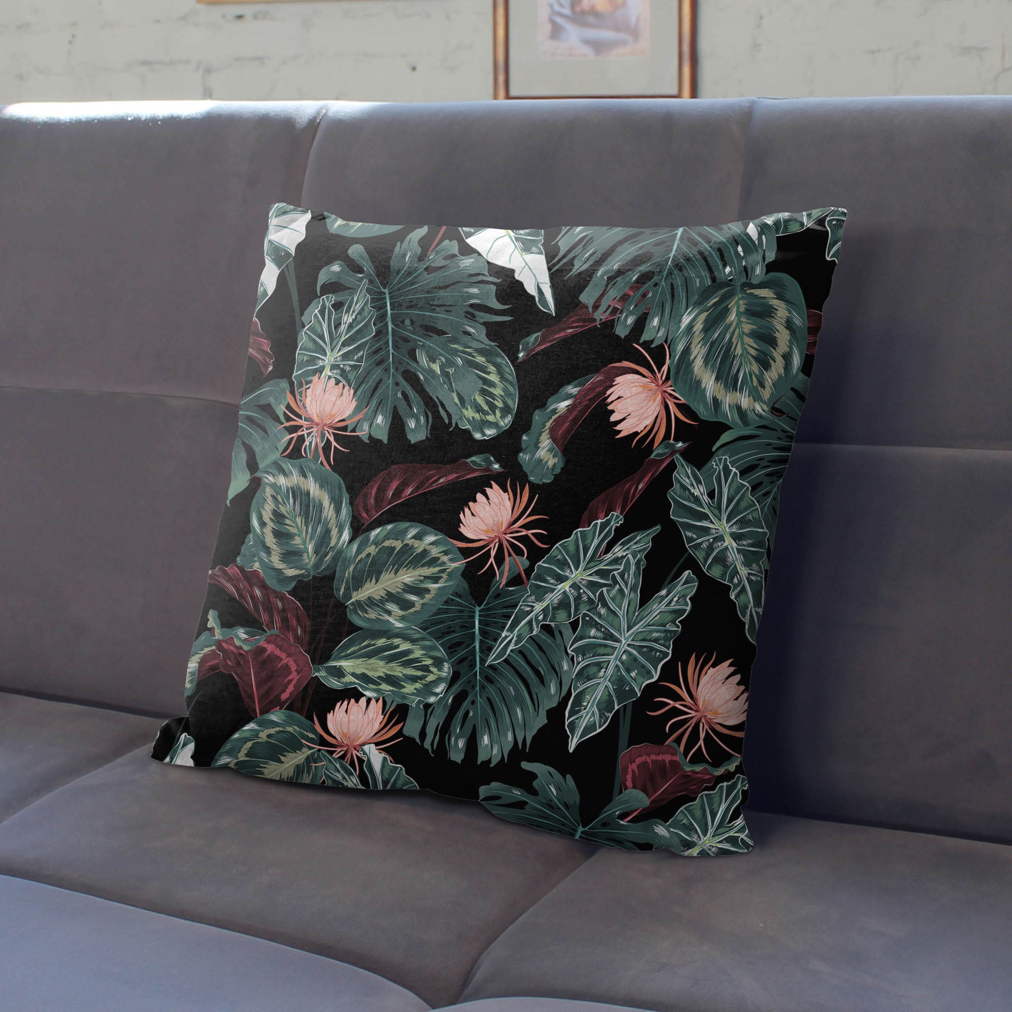 Rote Tropische Alocasia-Samt