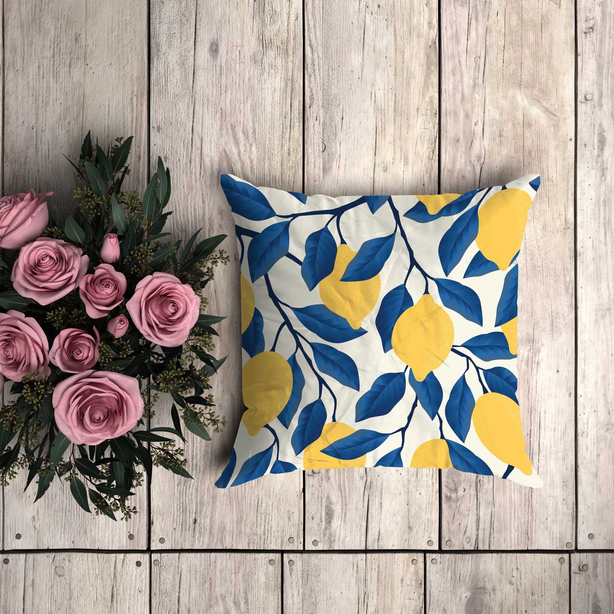 Tropical Lemons-Flat Microfiber