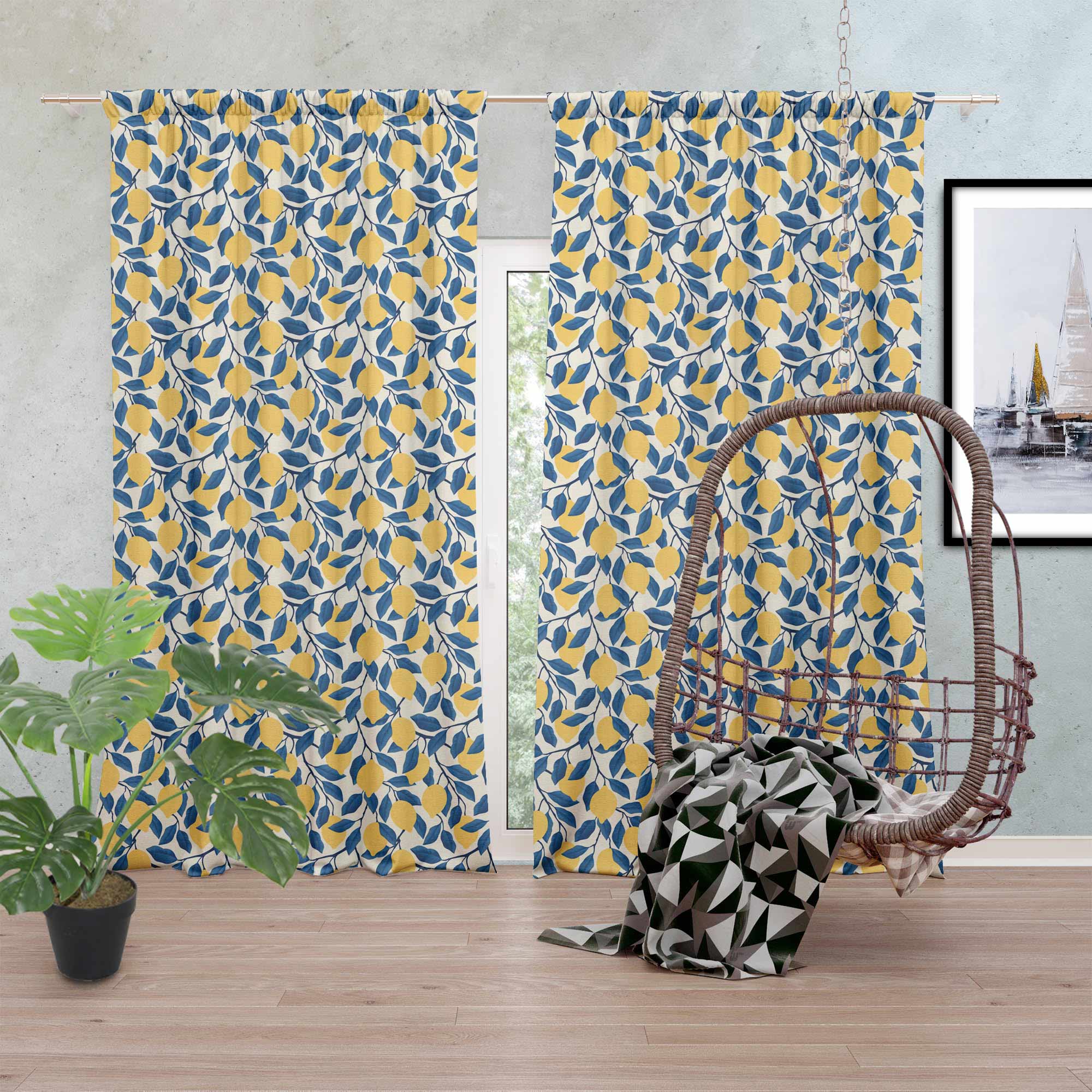 Tropical Lemons-Flat Microfiber