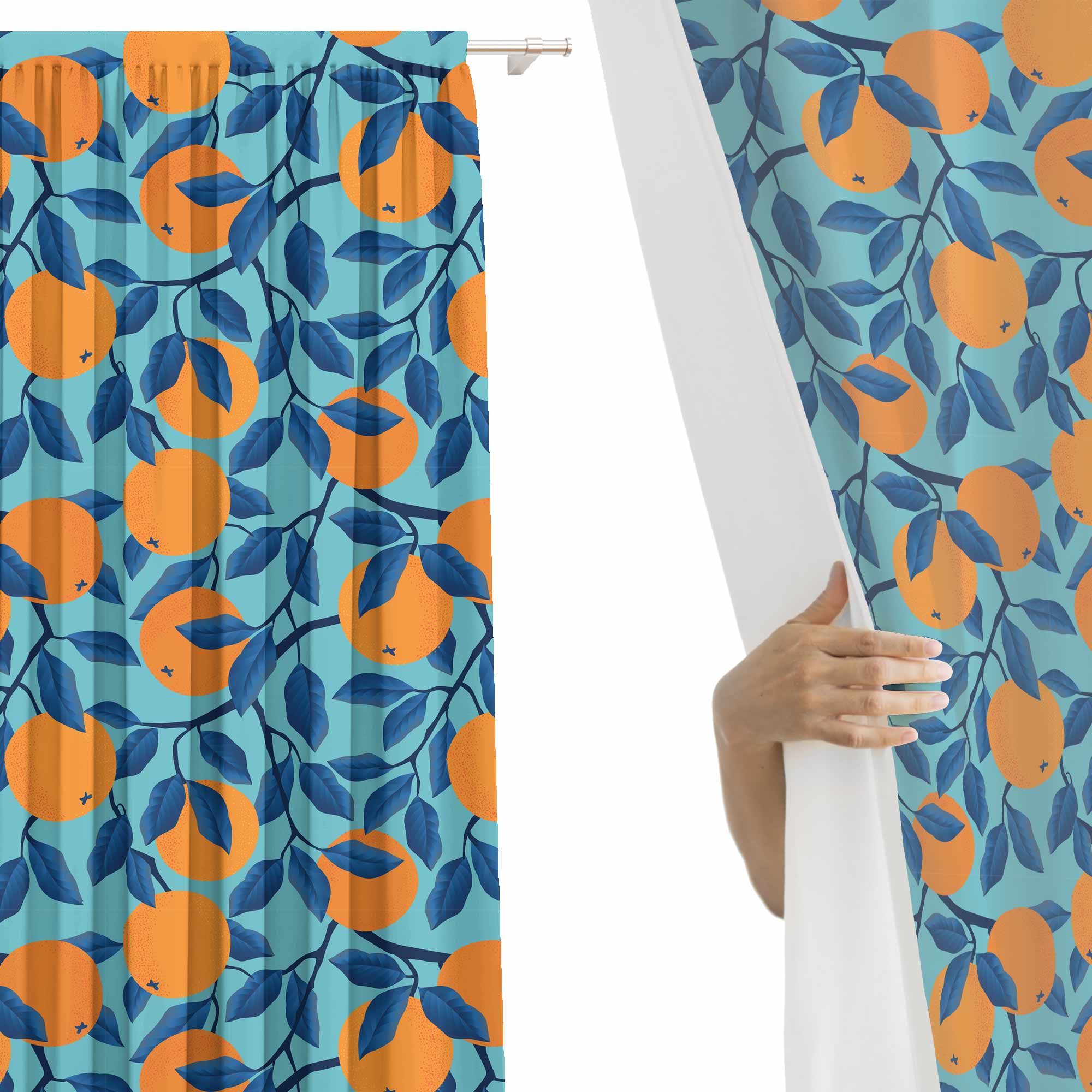 Tropical Oranges-Flat Microfiber