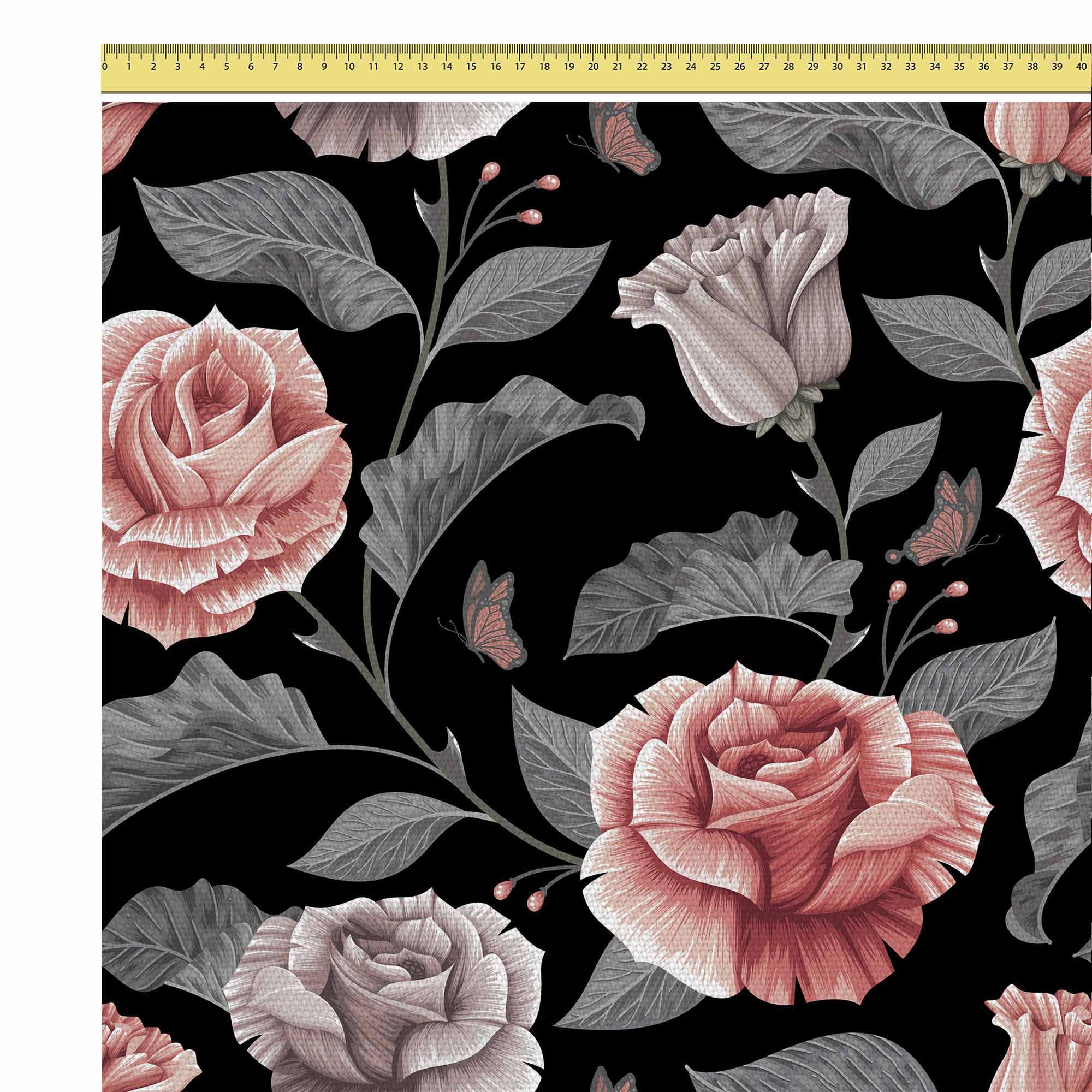 Dunkles Vintage-Blumenmuster