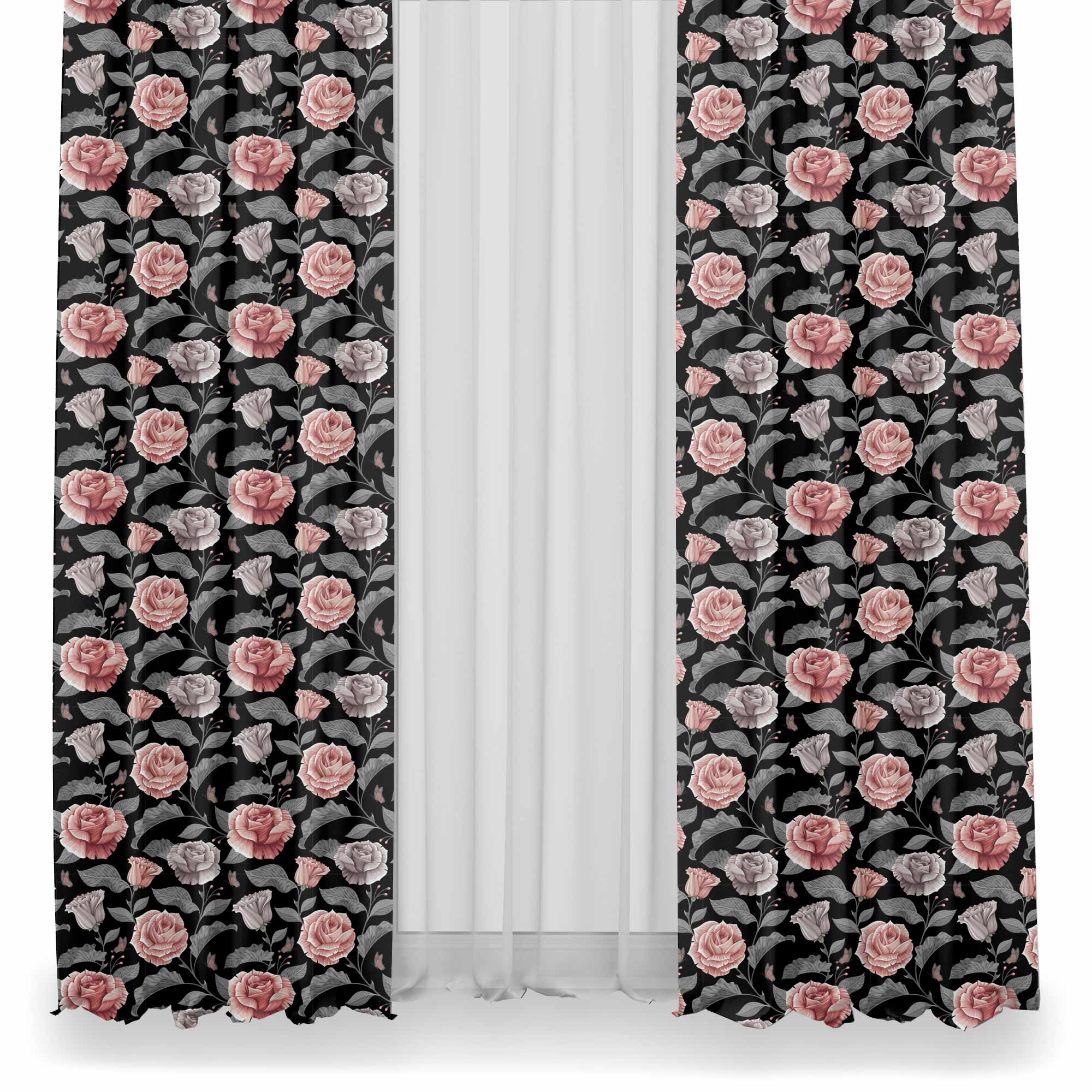 Dark Vintage Floral-Flat Microfiber
