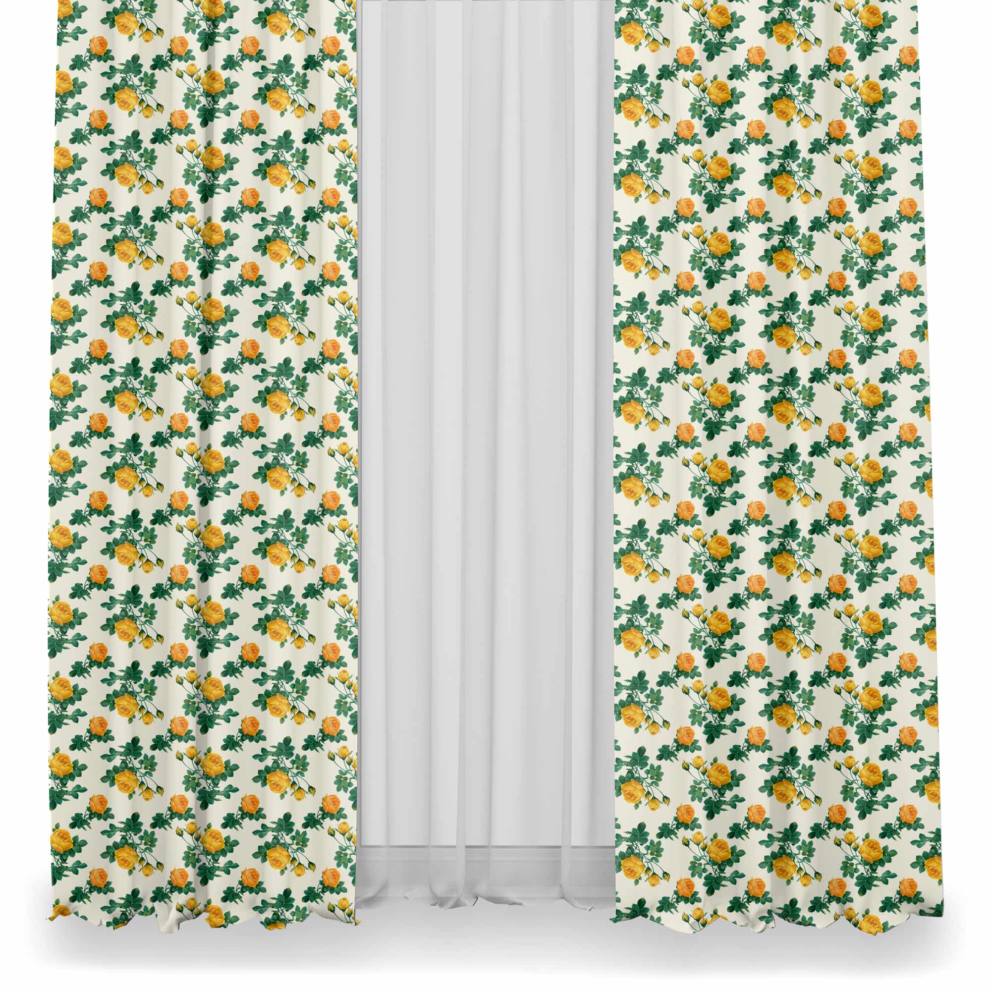 Yellow Roses Tablecloth Fabric