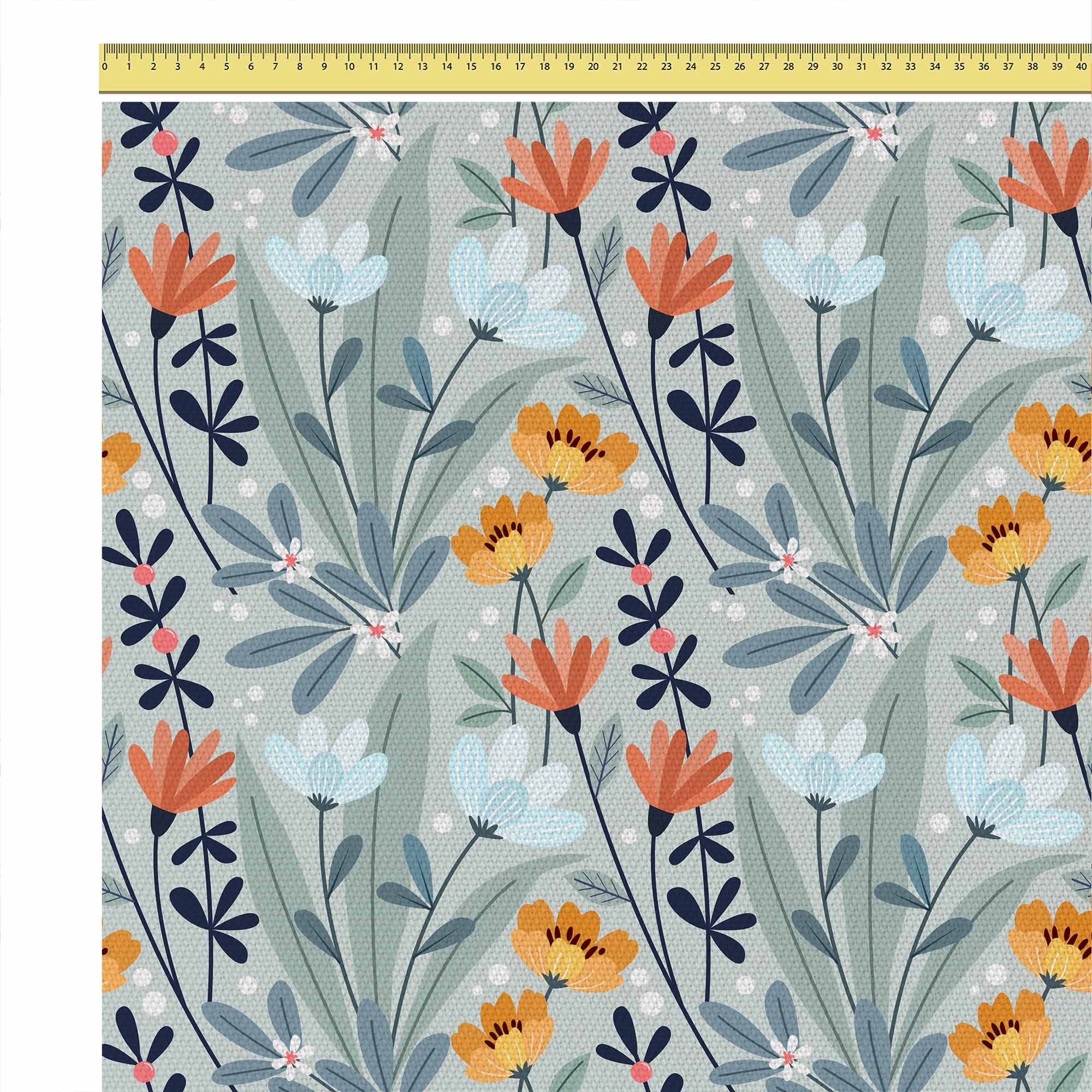 Handdrawn Flowers-Tablecloth Fabric